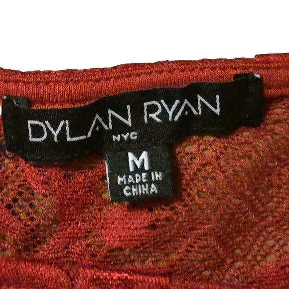 NWT Dylan Ryan M Floral Lace Top LINED Red Sexy Siren Whimsigoth Fairy Grunge - Picture 4 of 10